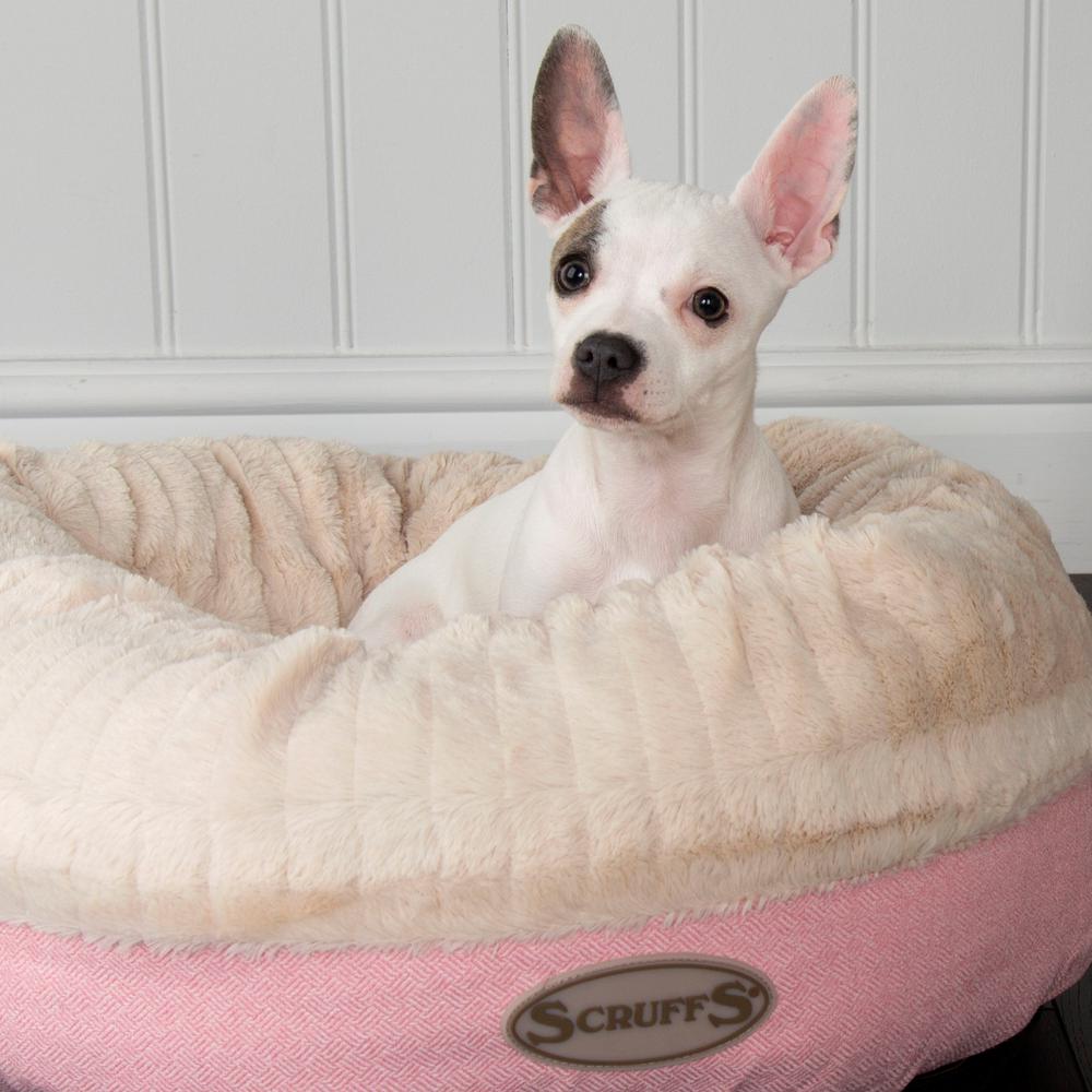 Ellen Medium Pink Polyester Donut Dog Bed Bed Rcd 820877 The