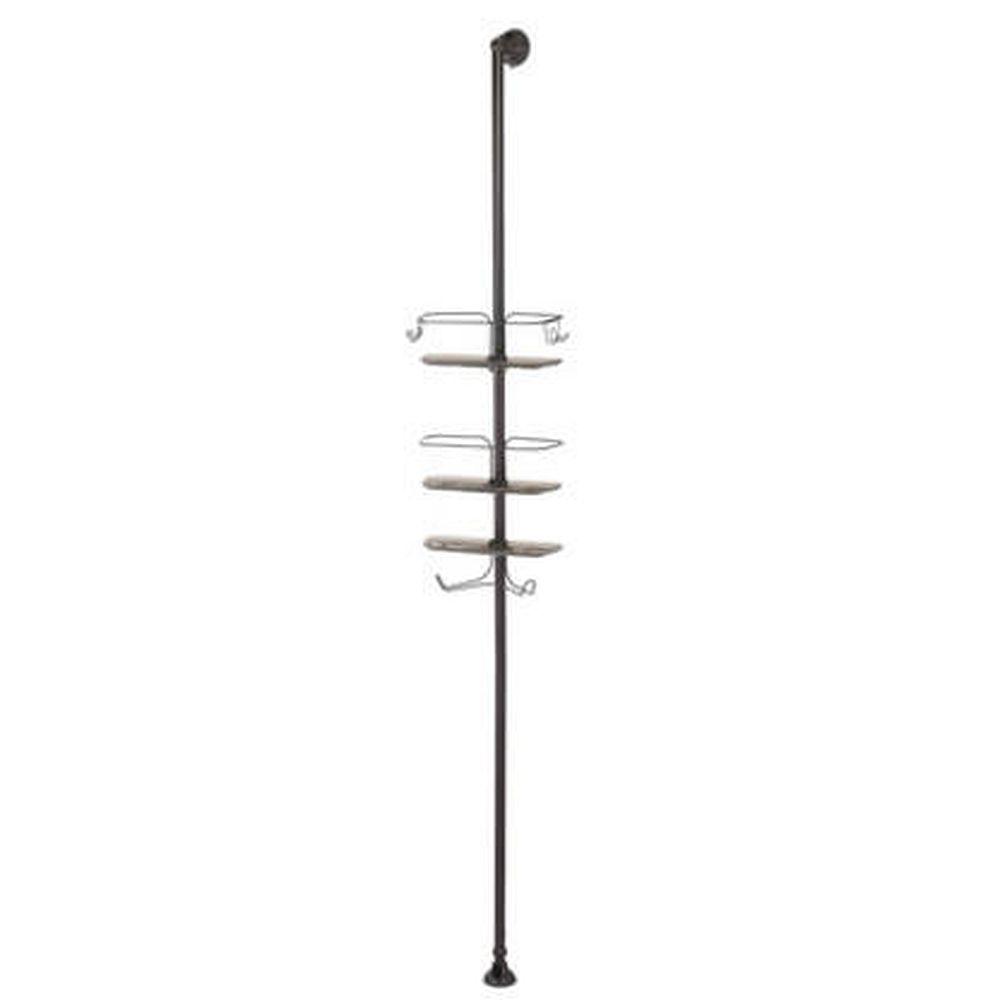 Home Zone Shower Cads Accessories The Depot 3 Tier Adjustable Shelf Shower Caddy In Oil Rubbed Bronze