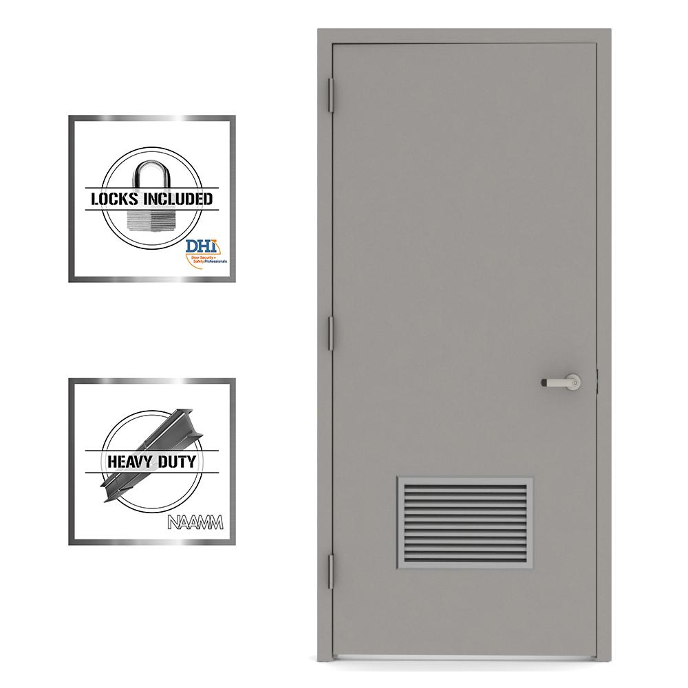 L I F Industries 36 In X 80 In Non Firerated Right Hand Louver