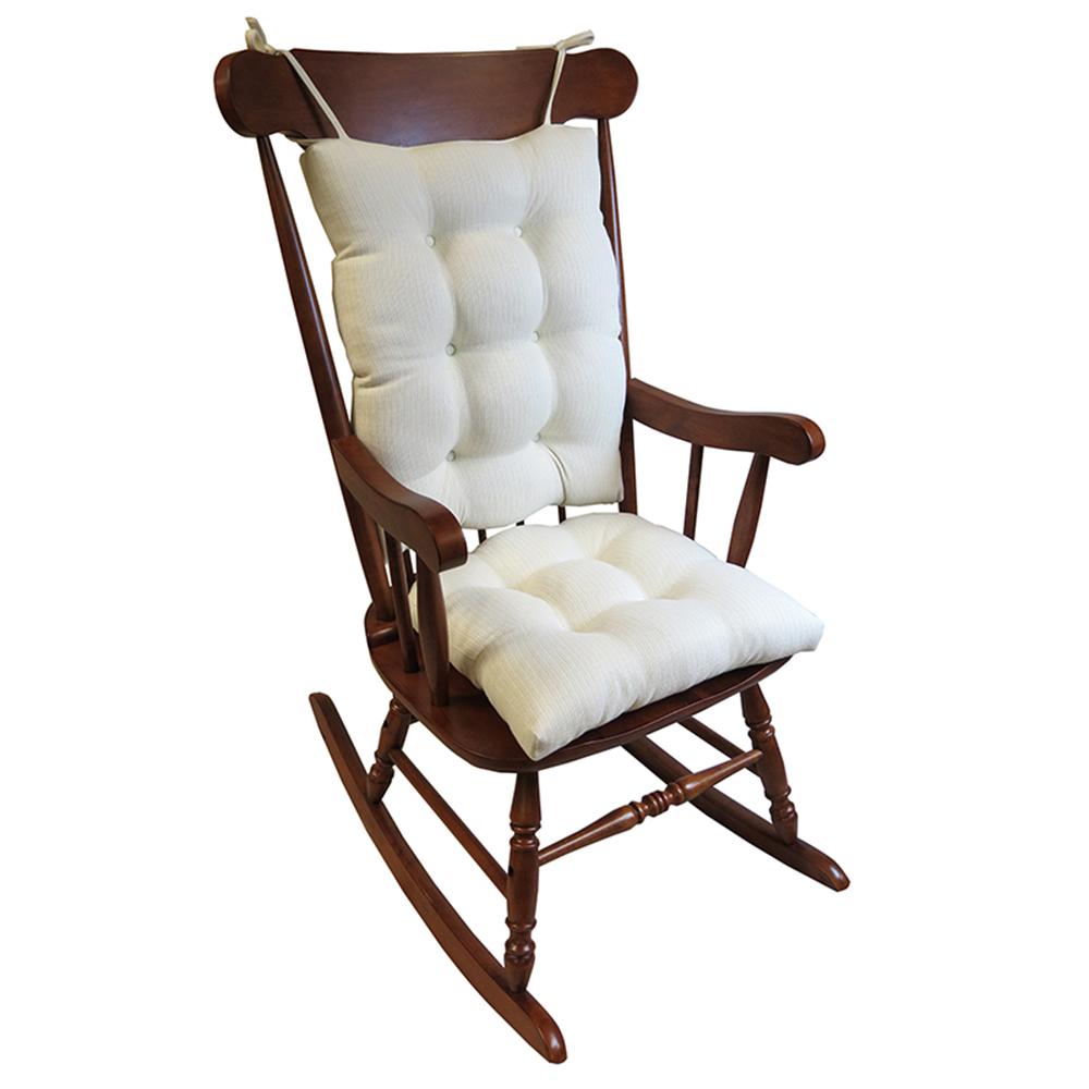 Unbranded Gripper Omega Ivory Jumbo Rocking Chair Cushion Set-849307XL