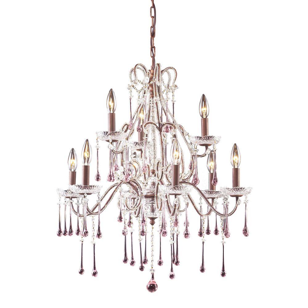 Titan Lighting Once 9 Light Aged Rust With Rose Crystal Ceiling Mount Chandelier - Chandelier Chrome Finish Ceiling Rose Titan Lighting Once 9 Light Aged Rust With Rose Crystal Ceiling Mount Chandelier - Chandelier Chrome Finish Ceiling Rose