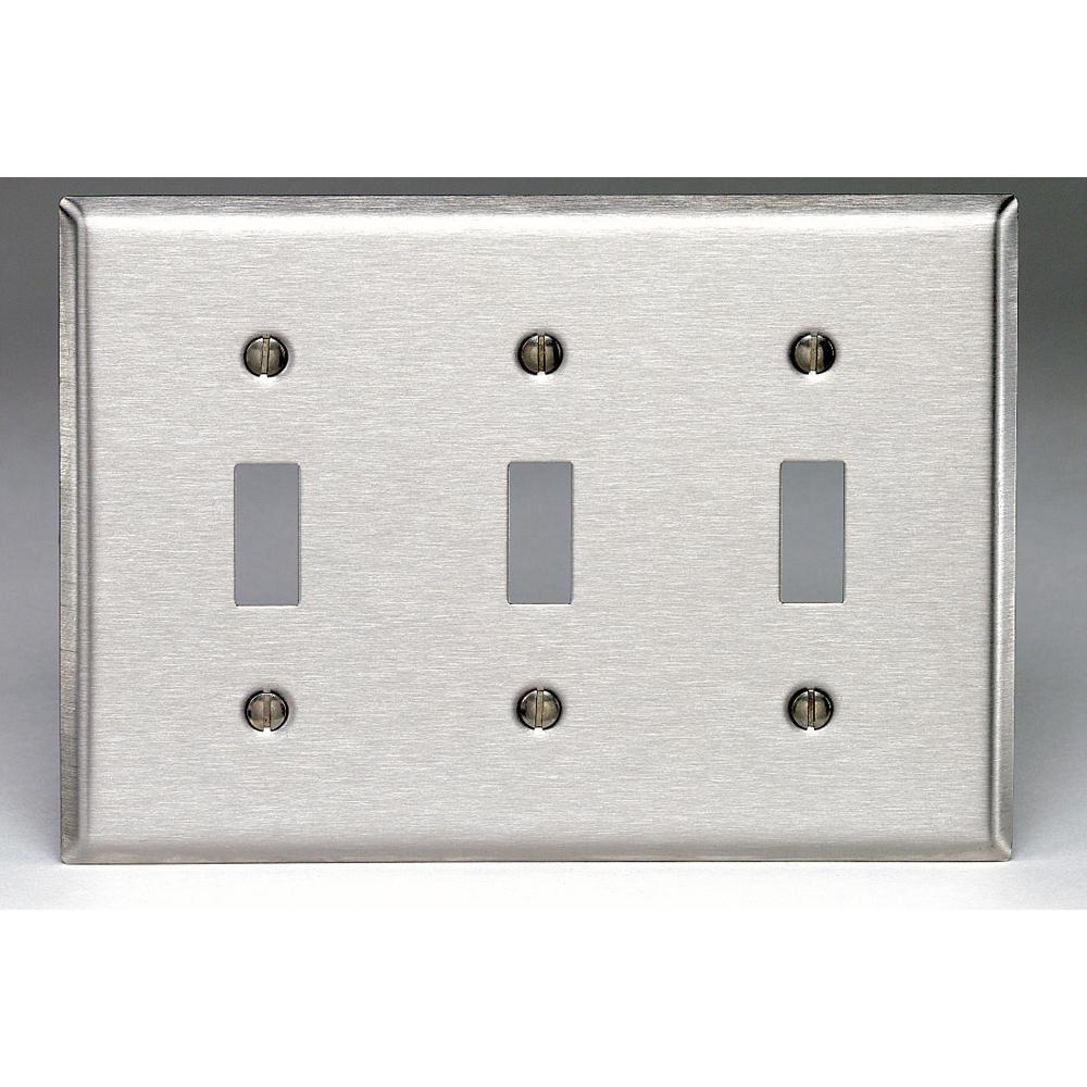 Leviton 1 Gang Toggle Oversized Stainless Steel Wall Plate