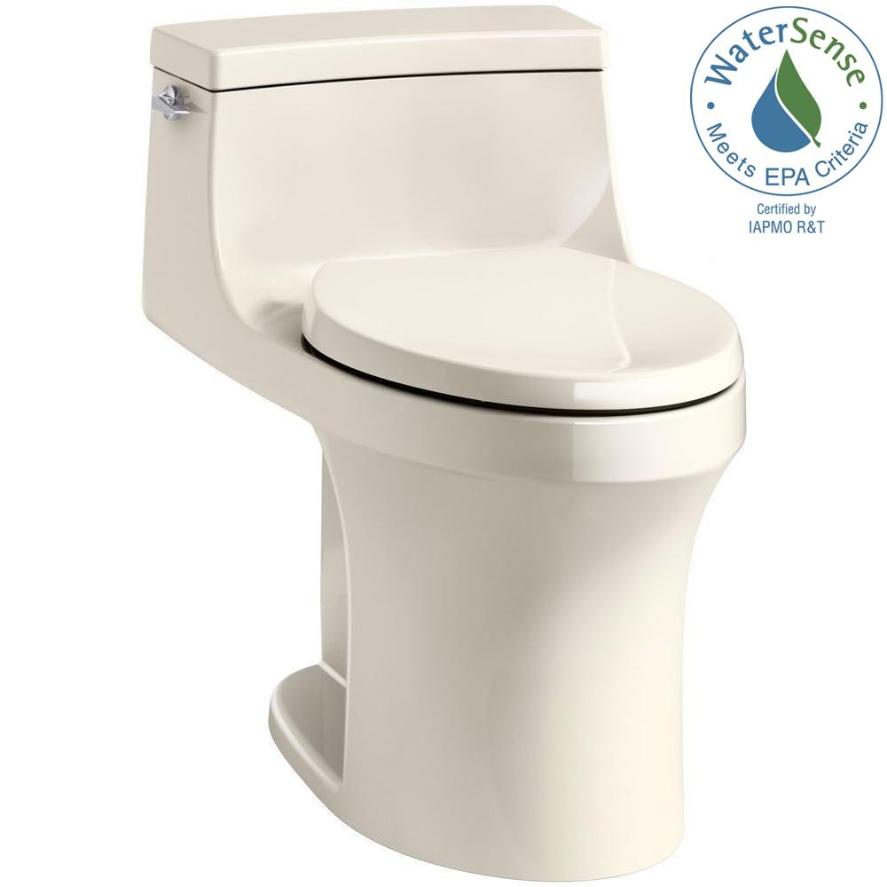Kohler San Souci 1-piece 1.28 GPF Single Flush Elongated Toilet in Almond by KOHLER