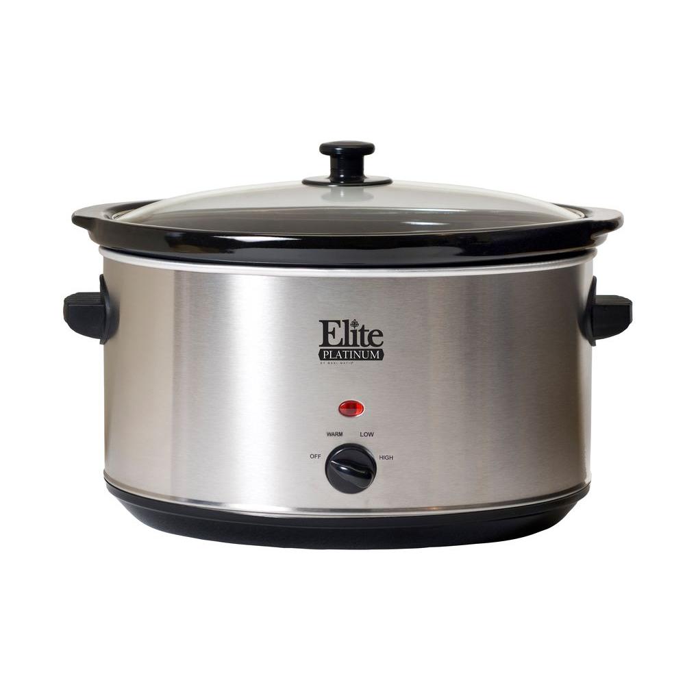 Elite Platinum 8.5 Qt. Programmable Slow Cooker with LocKing Lid MST