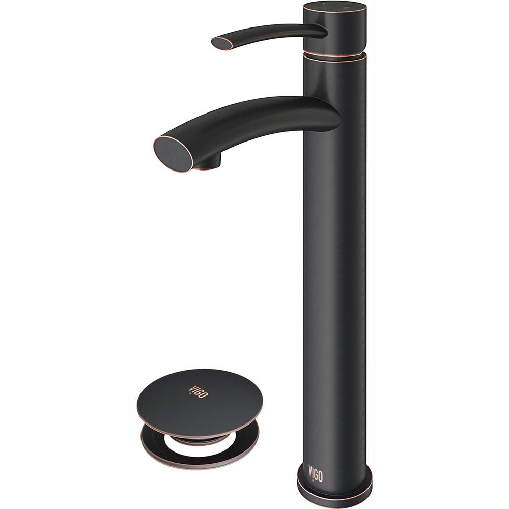 VIGO Milo Single Hole SingleHandle Vessel Bathroom Faucet in Antique