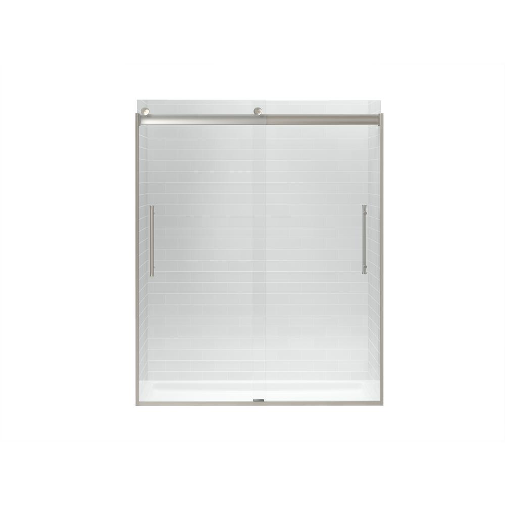 KOHLER Elmbrook 59.625 in. x 73.5625 in. Frameless Sliding Shower Door