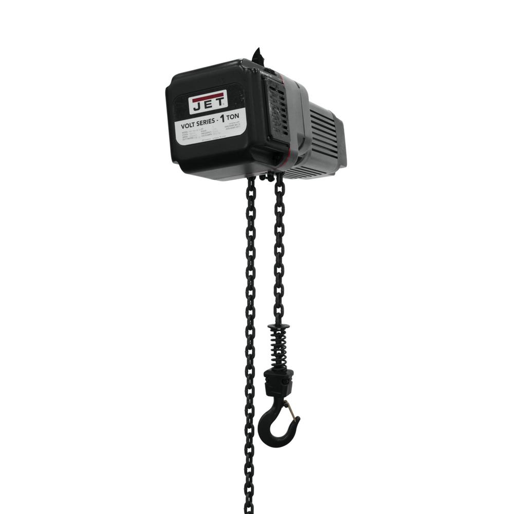 Jet 1aeh 32 15 Volt 1 Ton Vfd Electric Hoist 230 Volt 1 Phase Or 3 Phase With 15 Ft Lift The Home Depot