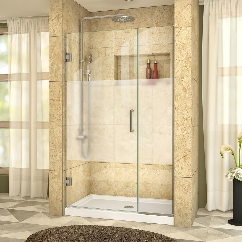 Dreamline Unidoor Plus 39 1 2 To 40 In X 72 Frameless Hinged This Review Is From Unidoor Plus 39 1 2 To 40 In X 72 Frameless Hinged Shower Door With Half Frosted Glass Brushed Nickel