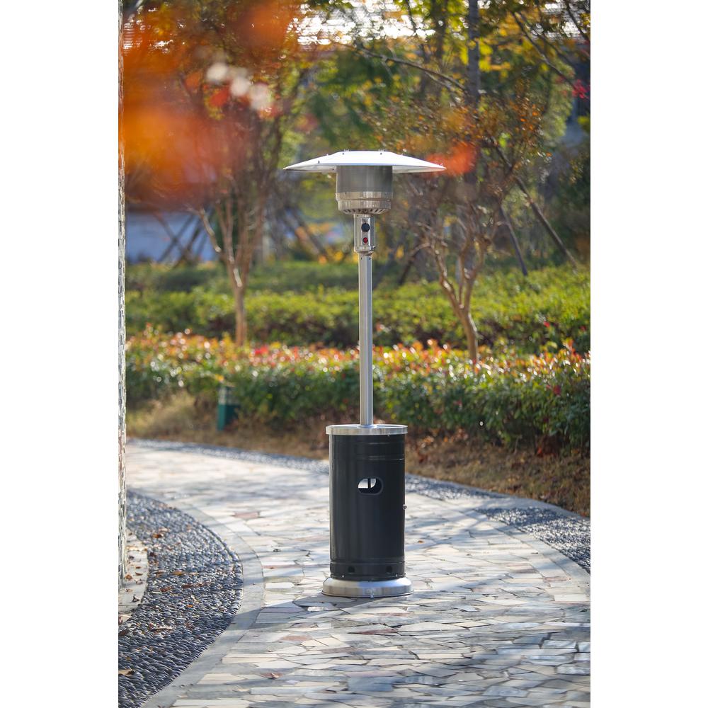 N A 48 000 Btu Black Gas Patio Heater Nczh G Kmzmps The Home Depot