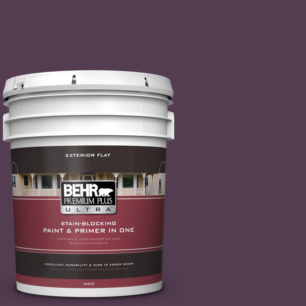 BEHR Premium Plus Ultra 5gal. PPU172 Oriental Eggplant Flat Exterior