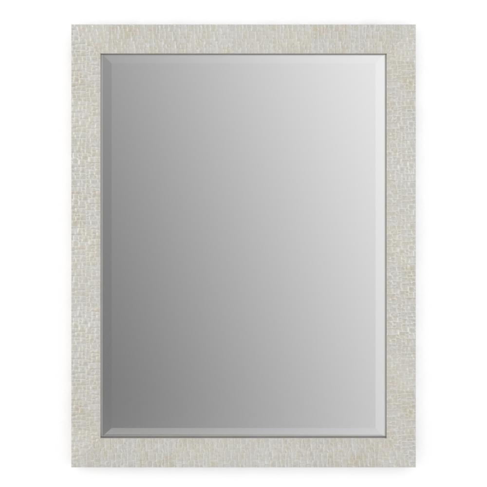 Delta 21 In X 28 S1 Rectangular Framed Mirror With Deluxe Glass And Flush Mount Hardware Stone Mosaic
