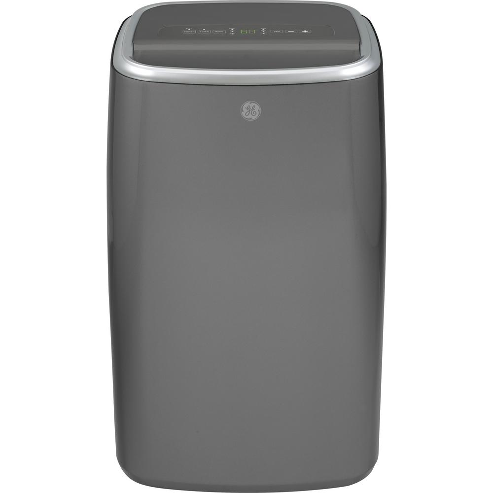 Ge 13 500 Btu 7 850 Btu Doe Portable Air Conditioner With Dehumidifier And Remote In Gray