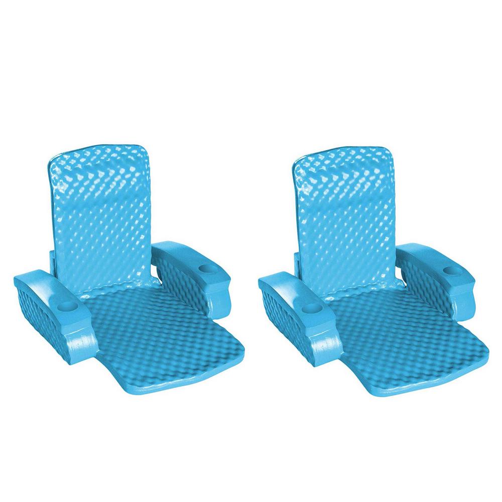TRC Recreation Blue Super Soft Swimming Pool Folding Chair Foam Lounge