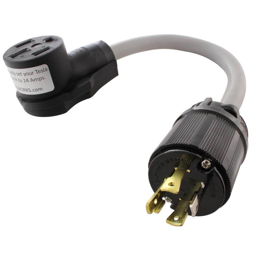 AC WORKS 1 5 Ft 30 Amp 4 Prong L14 30P Generator Locking Plug To NEMA 
