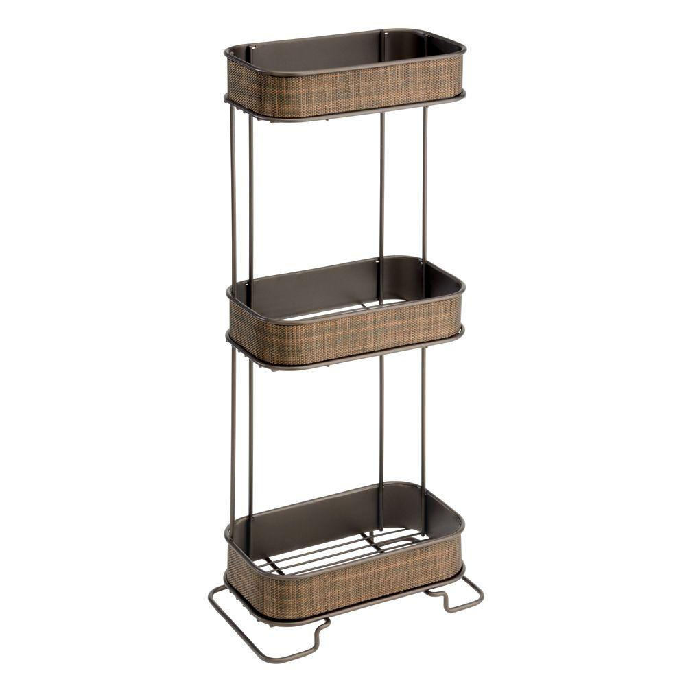 UPC 081492337805 product image for interDesign Twillo 3-Tier Shelf in Bronze | upcitemdb.com