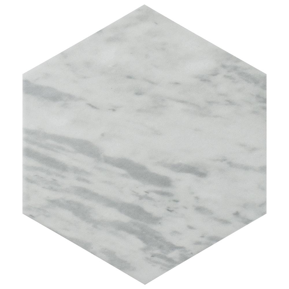 Merola Tile Classico Bardiglio Hexagon Light 7 In X 8 Porcelain Floor And Wall 67 Sq Ft Case