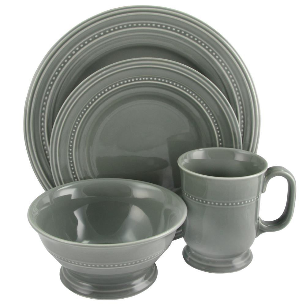 UPC 085081156099 product image for Gibson Barberware 16-Piece Gray Dinnerware Set | upcitemdb.com