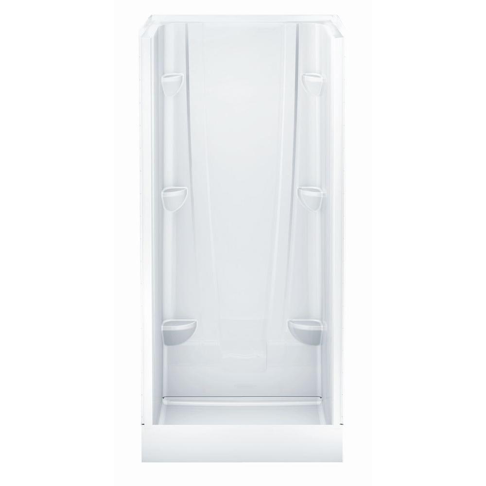 Aquatic A2 36 in x 36 in x 76 in Shower  Stall  in White 