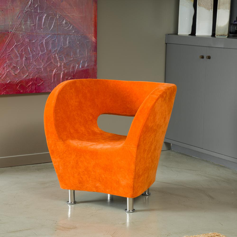 noble house modern orange accent chair502  the home depot