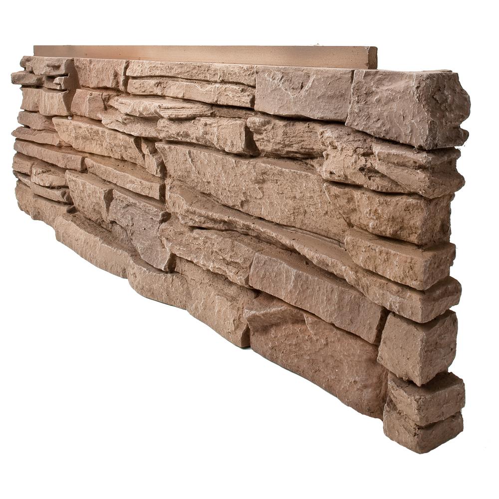 GenStone Stacked Stone Desert Sunrise 12 in. x 38 in. Faux ...