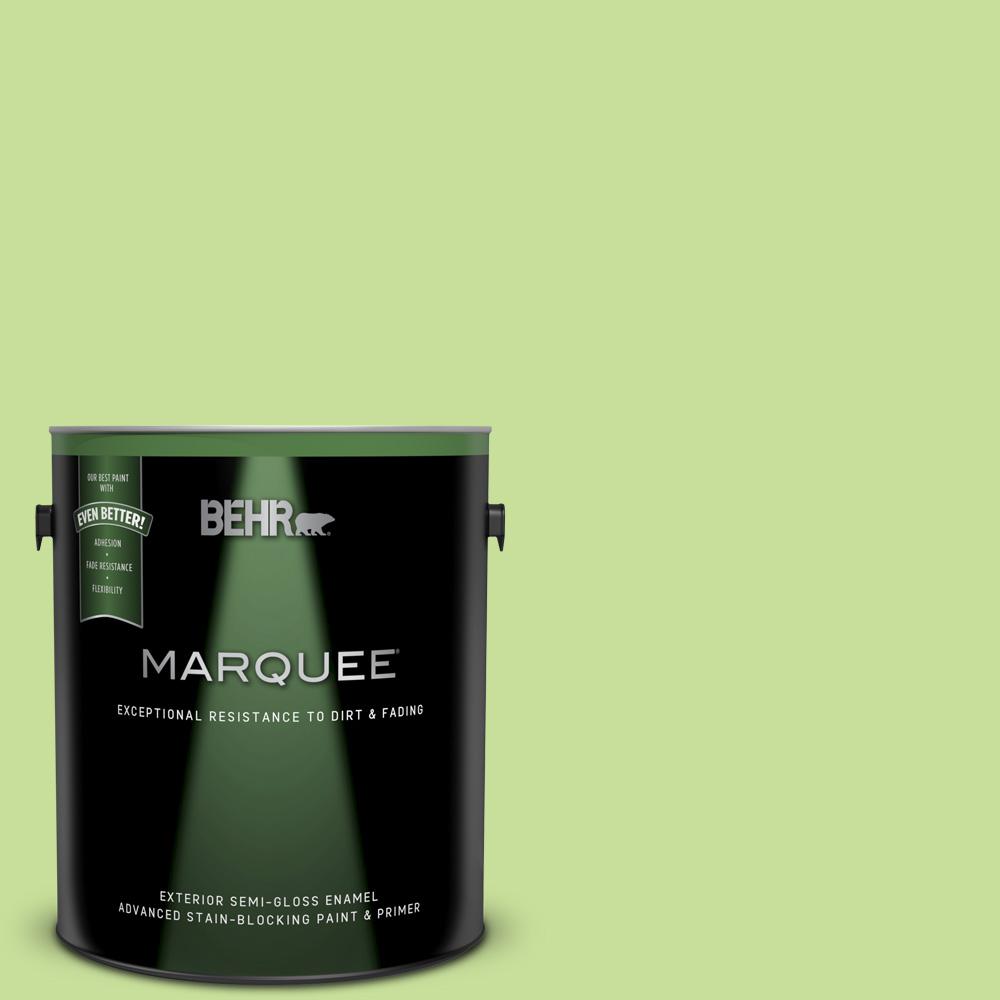BEHR MARQUEE 1 gal. 420A3 Key Lime SemiGloss Enamel Exterior Paint