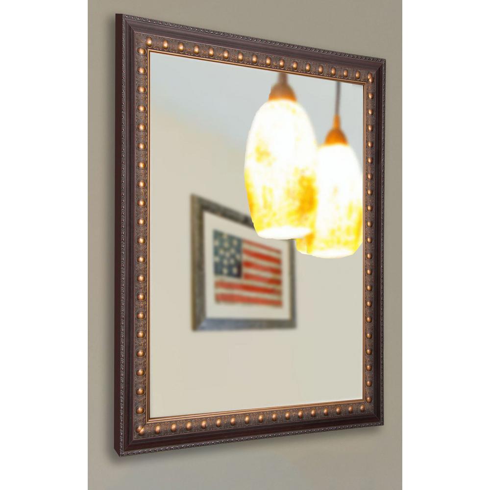 Bronze Copper Metallic Mirrors Home Decor The Depot 30 5 In X 36 Clic Cameo Bronze Non Beveled Vanity Wall Mirror