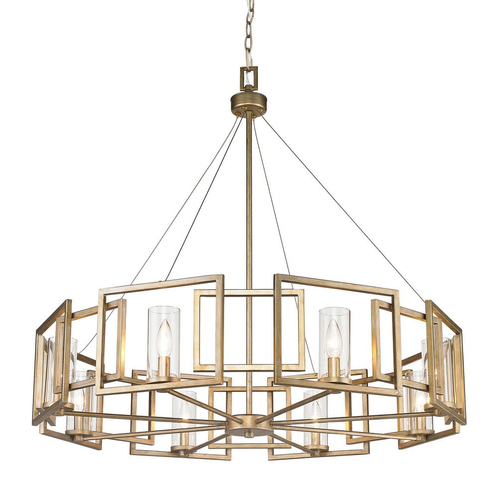 Golden Lighting Marco 8 Light White Gold Chandelier With Clear Glass Shade 6068 Wg The Home Depot - Golden Lighting Marco 8 Light Chandelier Golden Lighting Marco 8 Light White Gold Chandelier With Clear Glass Shade 6068 Wg The Home Depot - Golden Lighting Marco 8 Light Chandelier