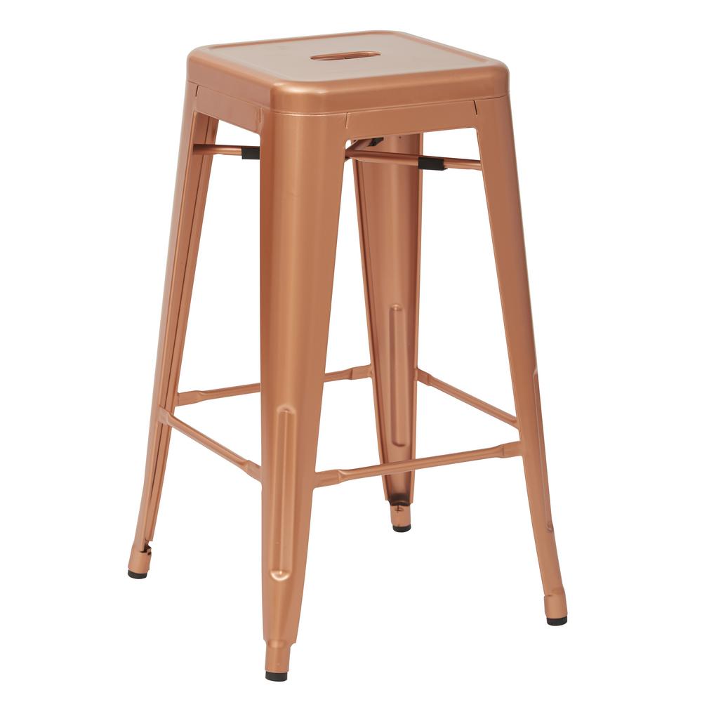 Work Smart Bristow 26 In Copper Metal Barstools 2 Pack Brw3026a2 Work Smart Bristow 26 In Copper Metal Barstools 2 Pack