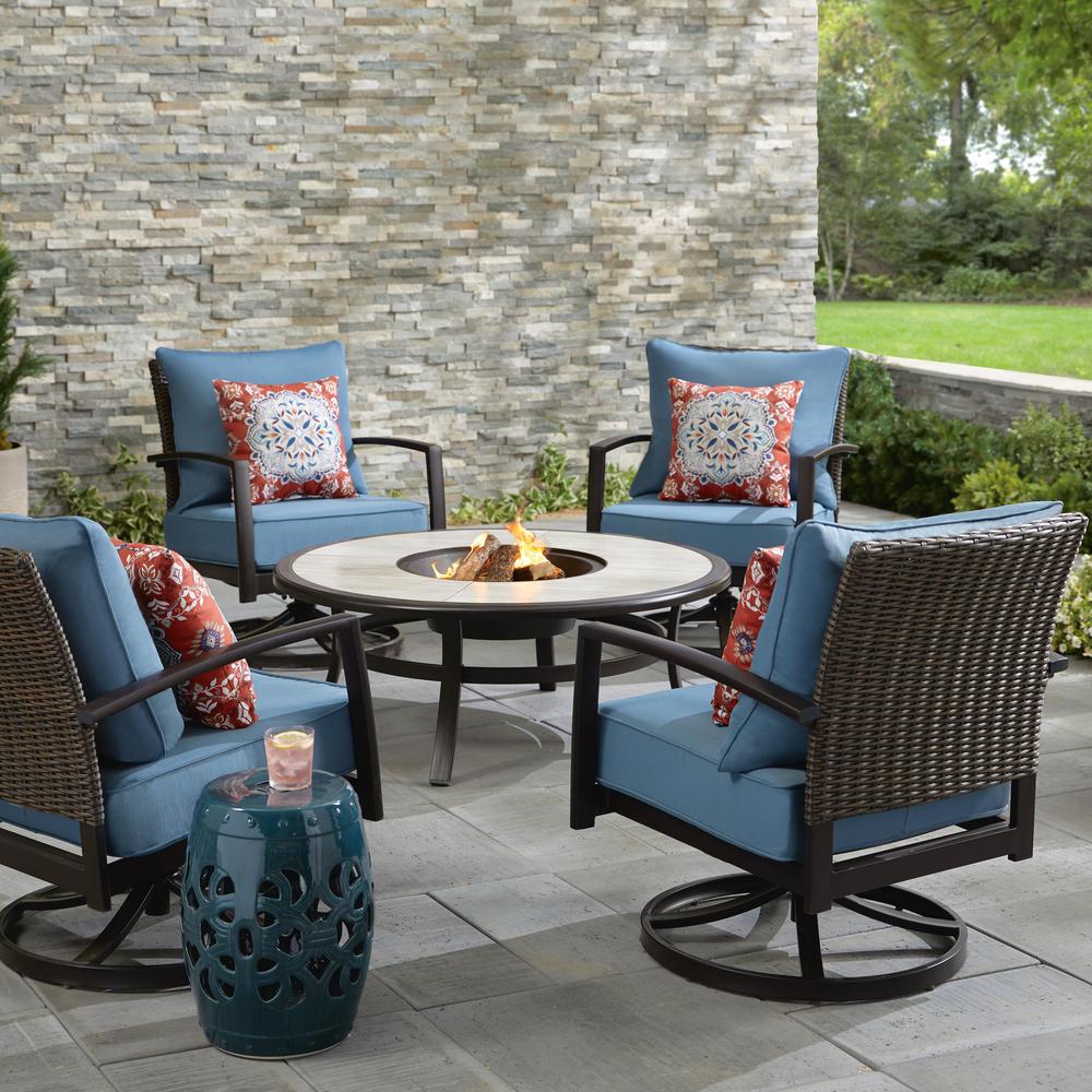 Reviews For Hampton Bay Whitfield 5, Home Depot Patio Sets With Gas Fire Pit