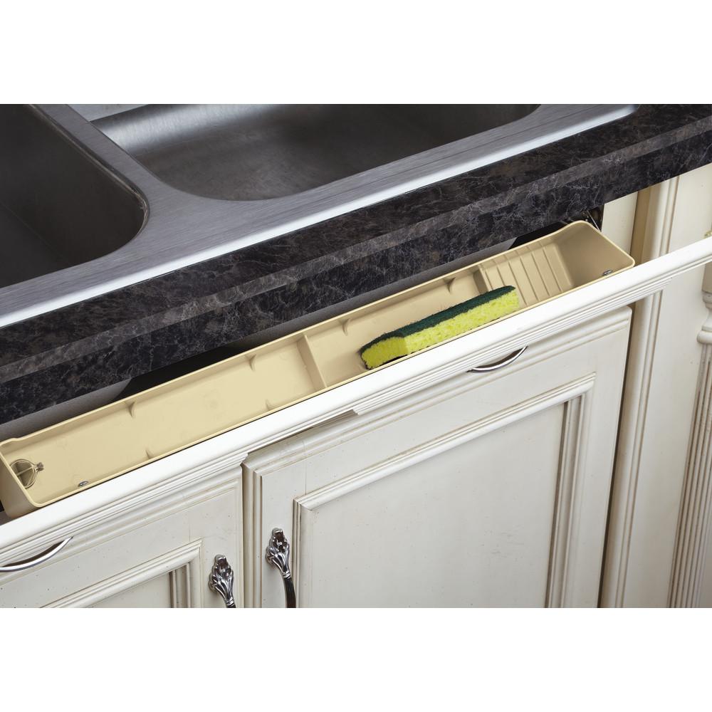 Rev A Shelf 24 In Almond Polymer Lazy Daisy Tip Out Tray Ld 6591 Almond Polymer Lazy Daisy Tip Out Tray