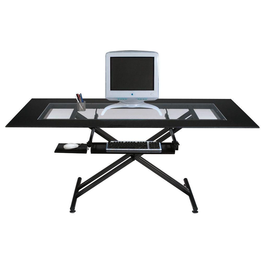 Llytech Inc Simplistic Espresso Computer Desk with A Frame14054EX
