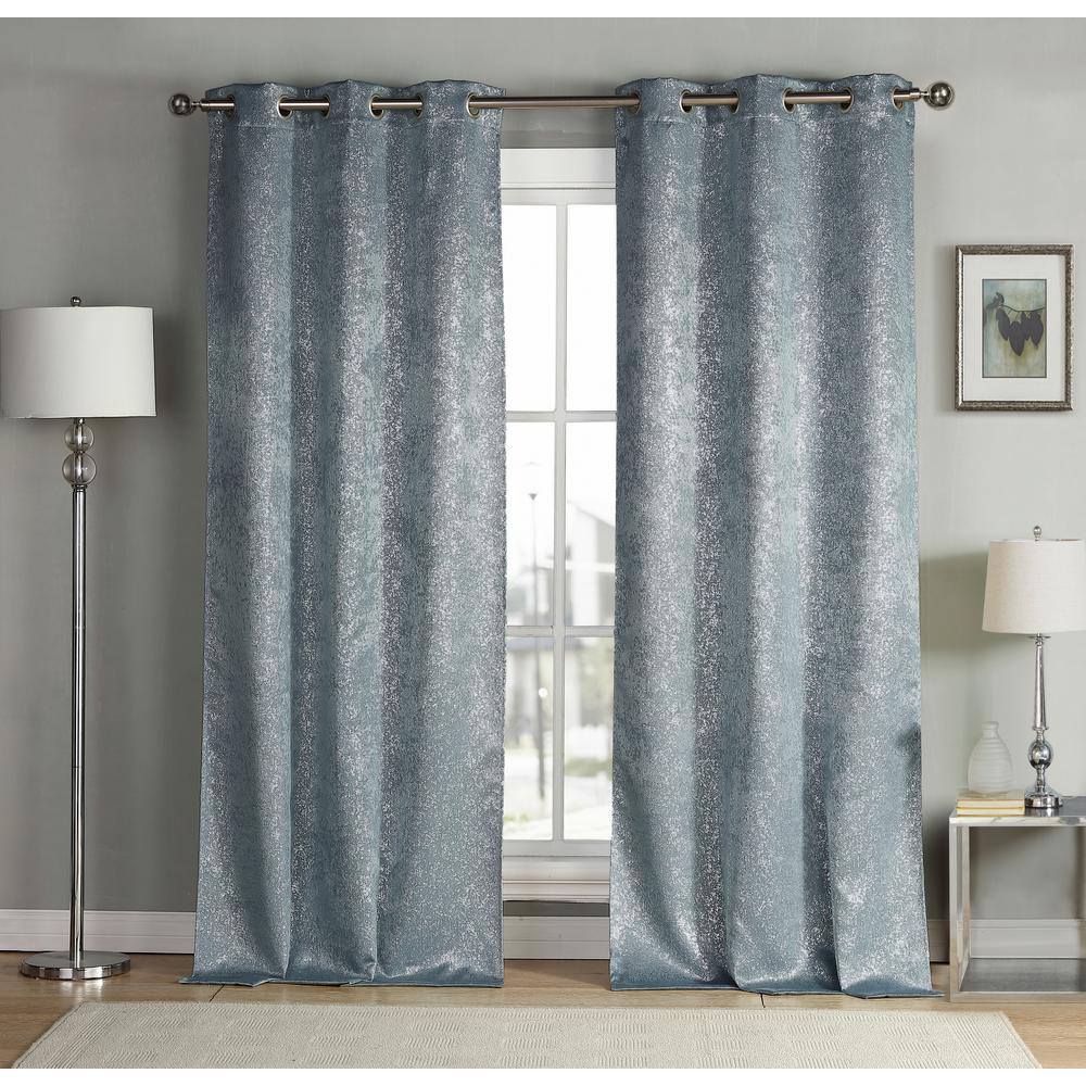 blue curtain panels walmart
