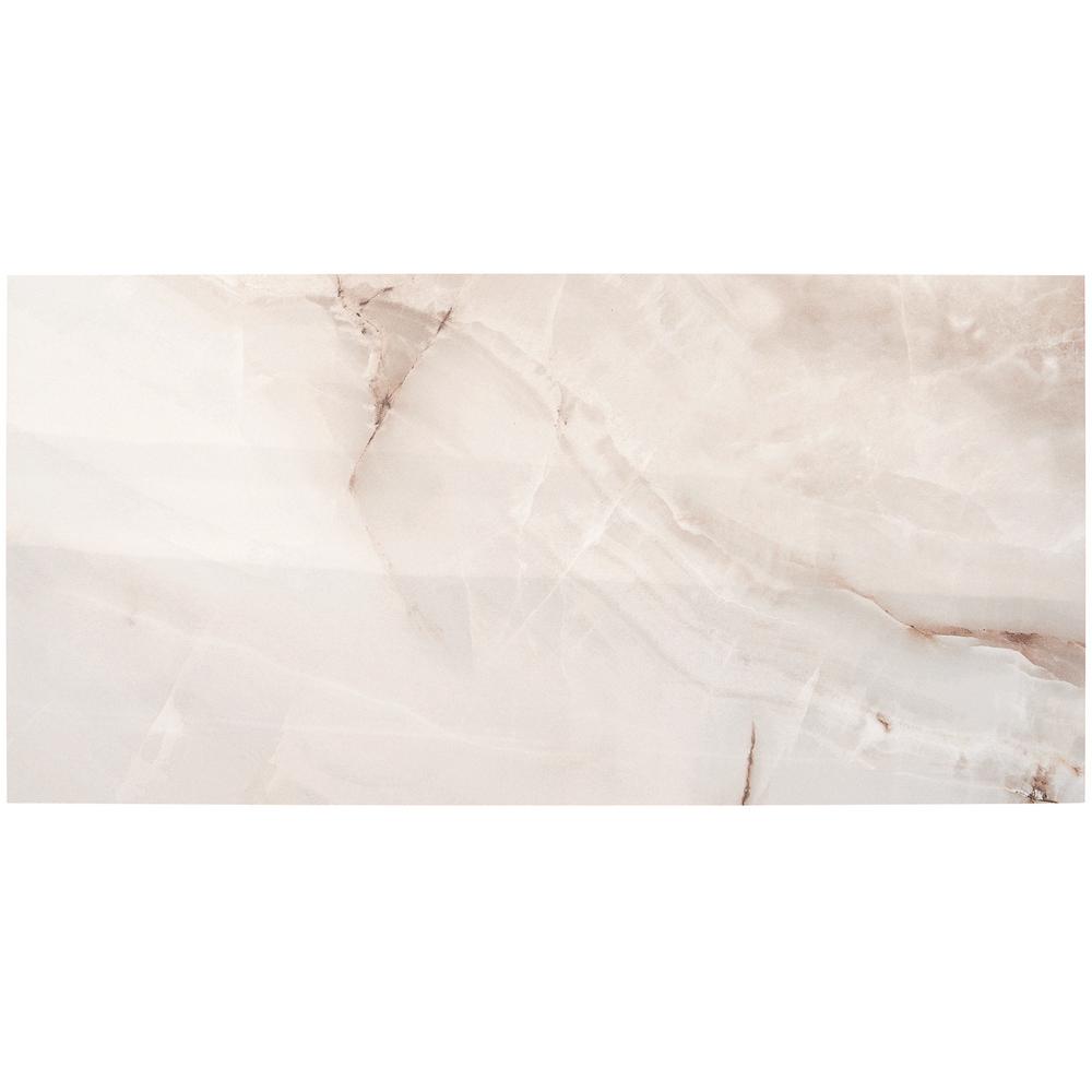 Ivy Hill Tile Essential Onyx 12 In X 24 In Polished Porcelain Floor And Wall Tile 5 Piece 9 68 Sq Ft Case Ext3rd The Home Depot