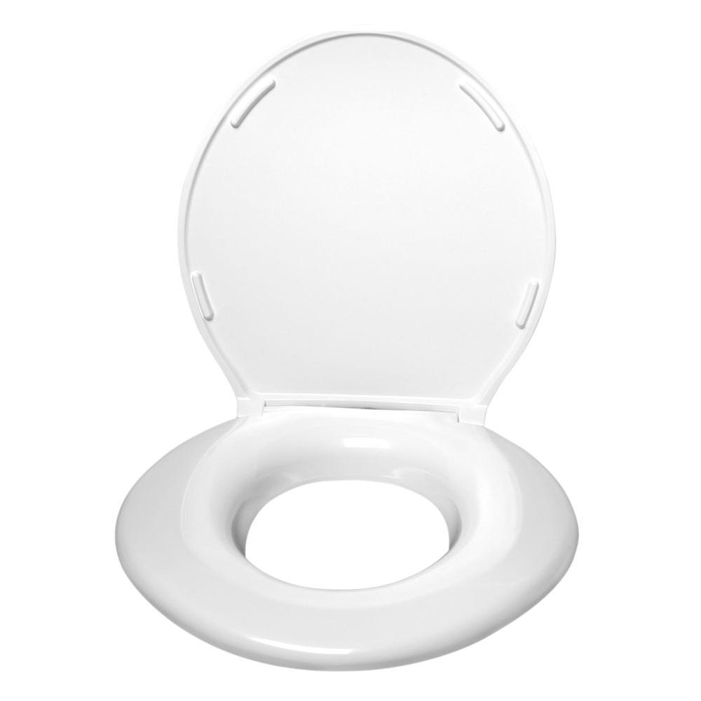 Oversized Elongated Toilet Seat White Closed Front Cover Big John 1200