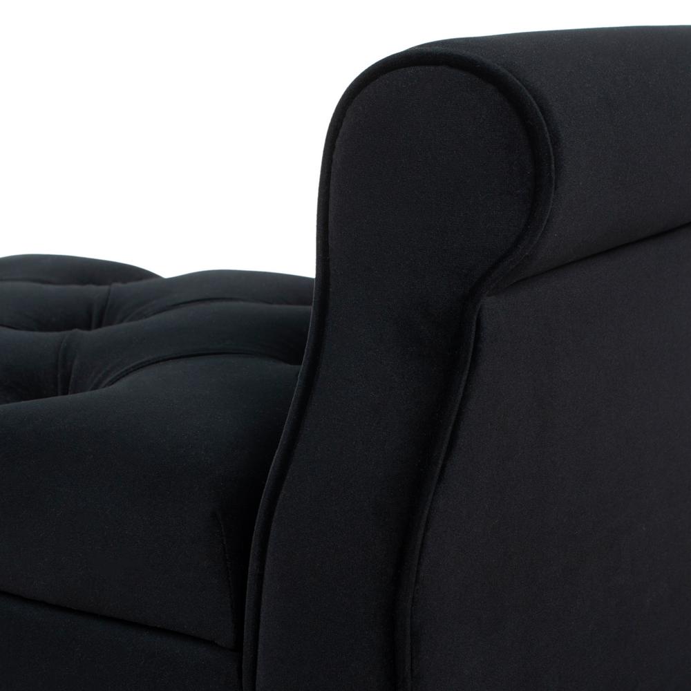 Jennifer Taylor Jacqueline Tufted Roll Arm Storage Bench Black