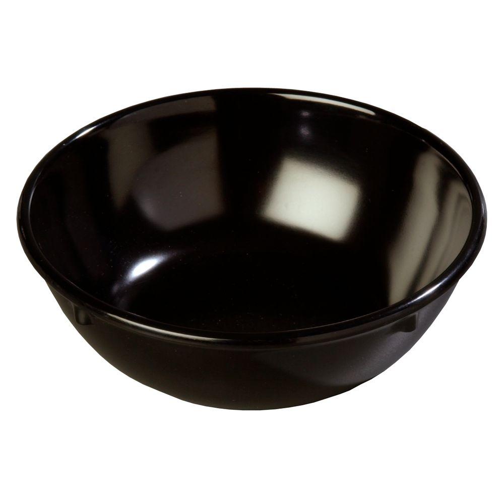 Carlisle 14 oz. Melamine Nappy Bowl in Black (Case of 48) 4352103 The