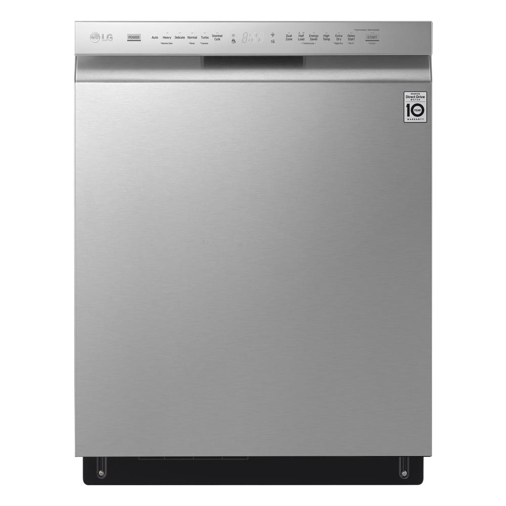 LG Electronics Front Control Dishwasher in PrintProof Stainless Steel