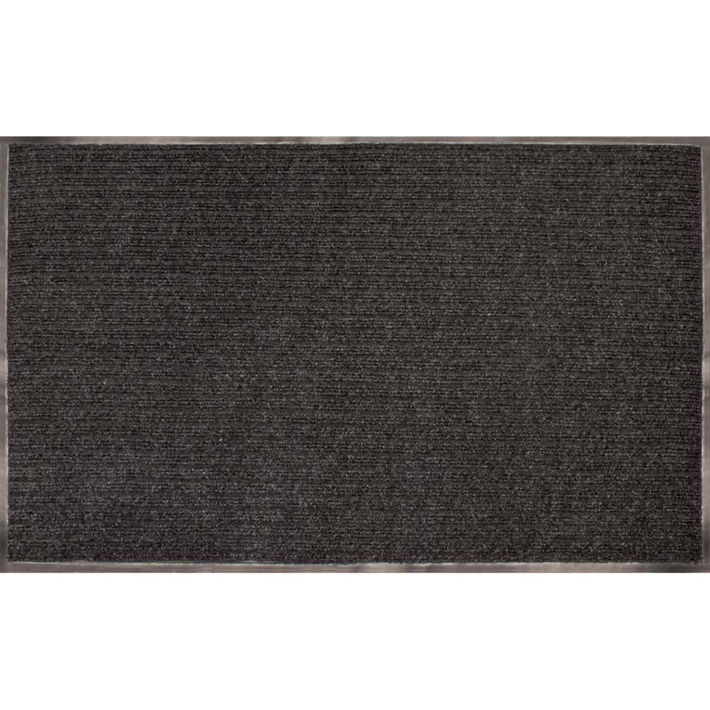 TrafficMASTER TriRib Charcoal 3 ft. x 4 ft. Vinyl Door Mat