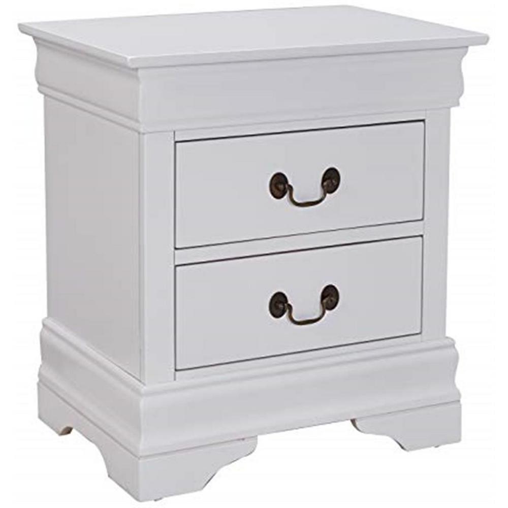 Coaster Louis Philippe 2 Drawer White Nightstand 204692 The Home Depot