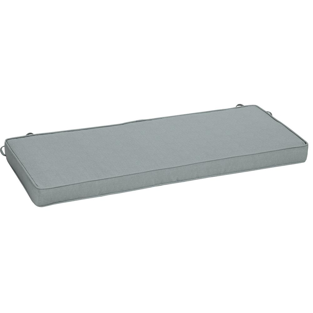Bench Cushions Outdoor The Home Depot 48 X 18 Sunbrella Cast Mist Outdoor Bench Cushion