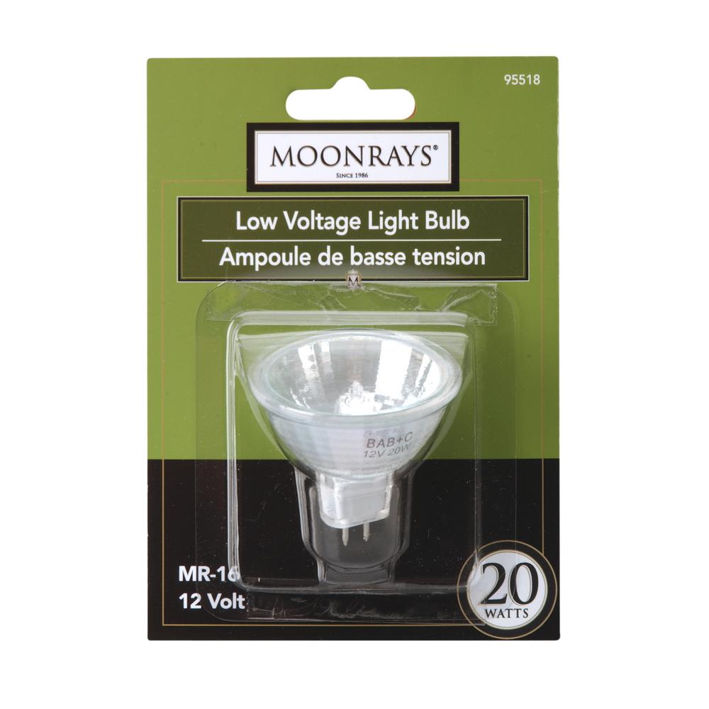 Moonrays 20Watt Clear Glass MR16 Halogen Replacement Light Bulb95518