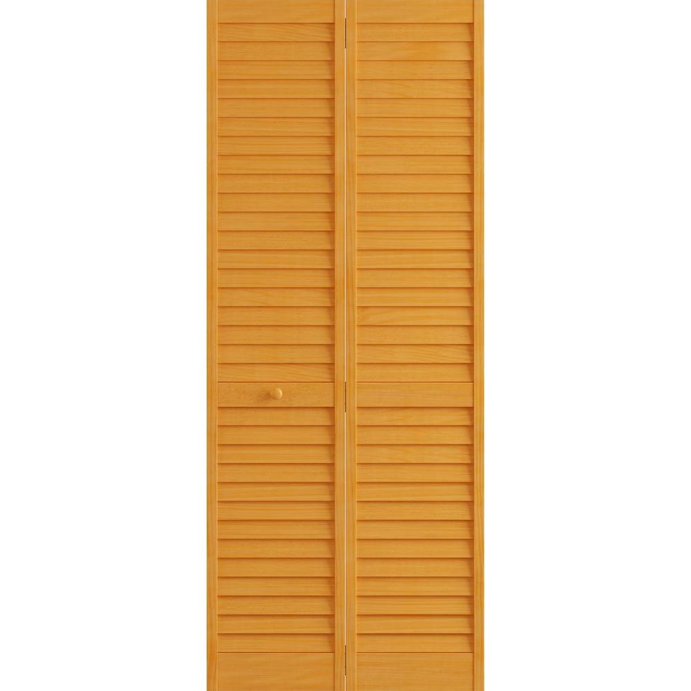 Veranda Bifold Doors
 - Veranda 36 In X 80 In Louver Pine Golden Oak Plantation Interior Closet Bi Fold Door 3115372 The Home Depot