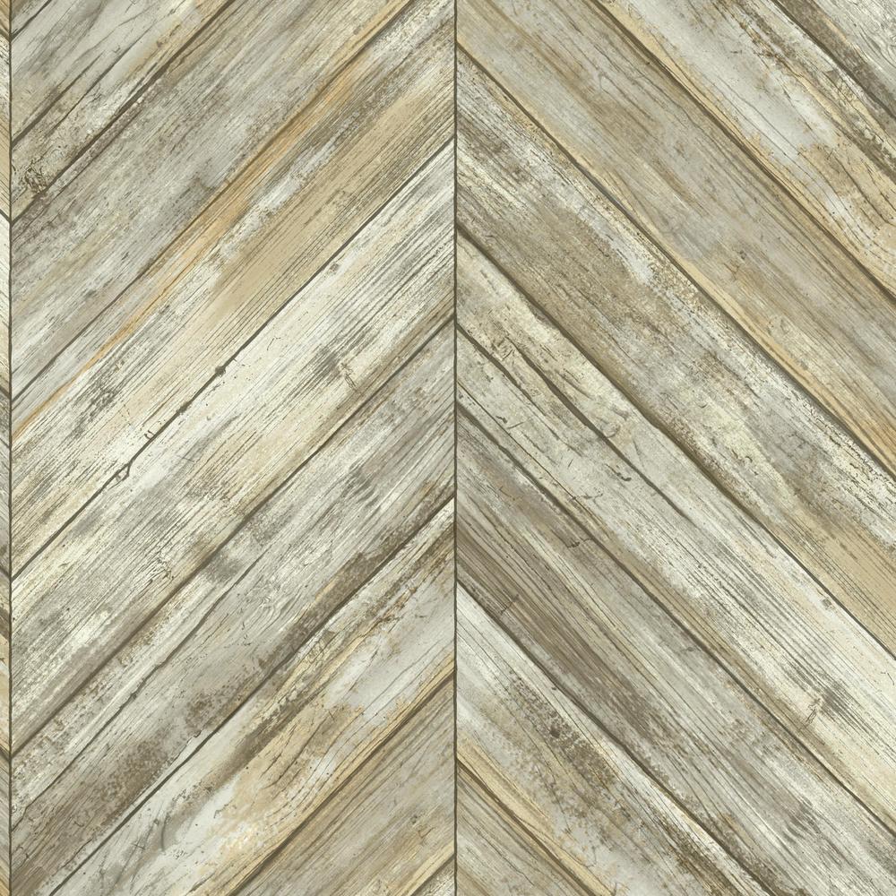 Pre Pasted Paper Chevron Herringbone Wallpaper