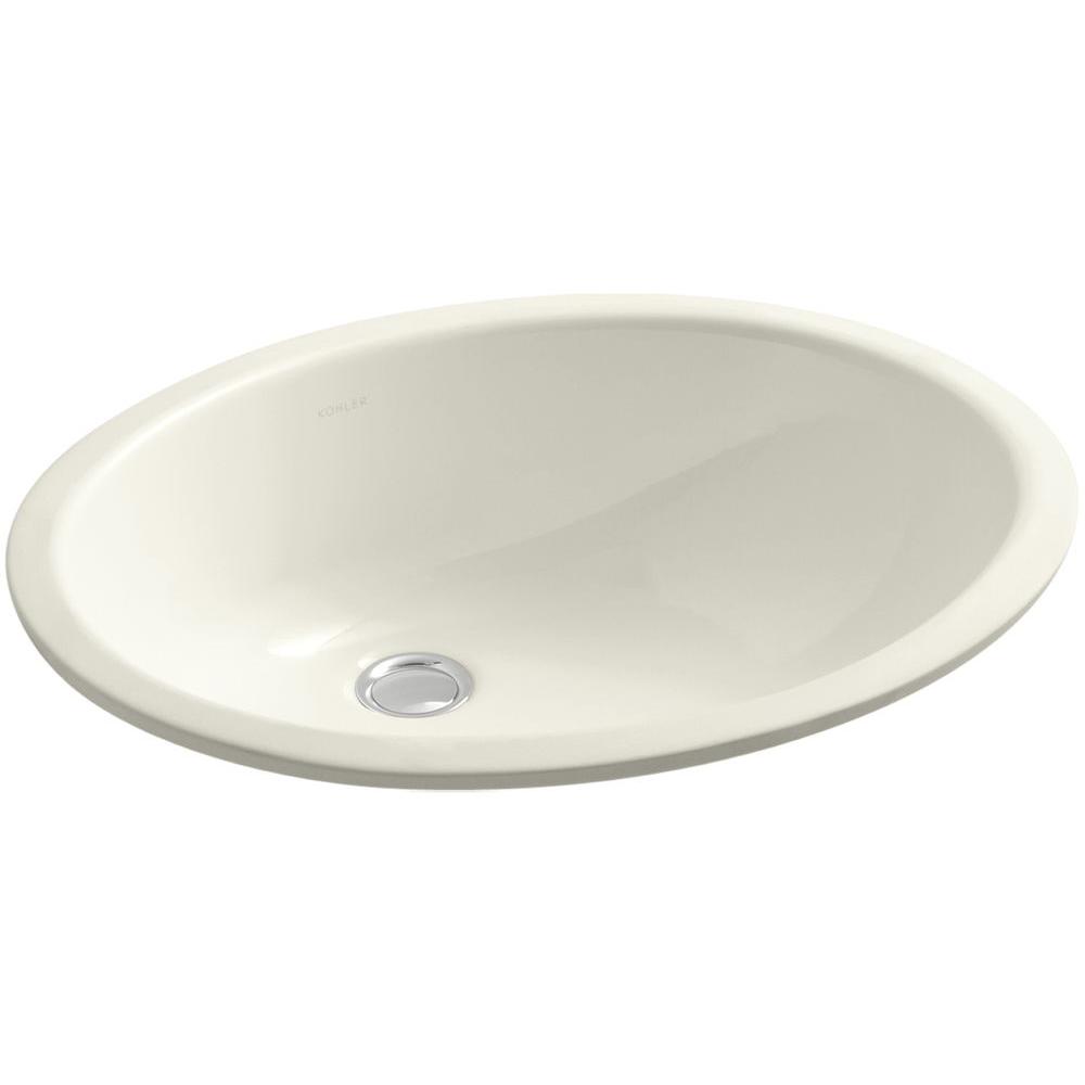 Kohler Caxton Undermount Bathroom Sink With Glazed Underside In Biscuit