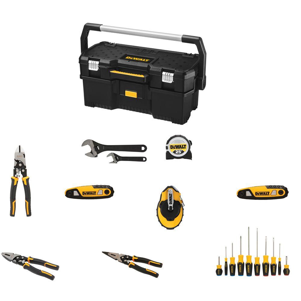 DEWALT Hand Tool Combo Kit with Tote (20-Piece)-DWHTCMBK3 - The Home Depot