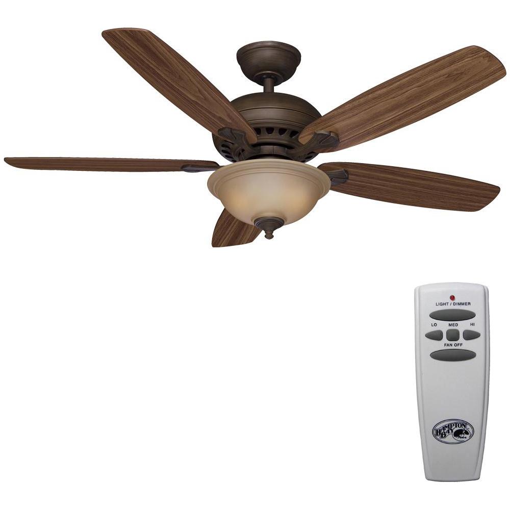 Southwind 52 In Led Indoor Venetian Bronze Ceiling Fan With Light Kit And Remote Control