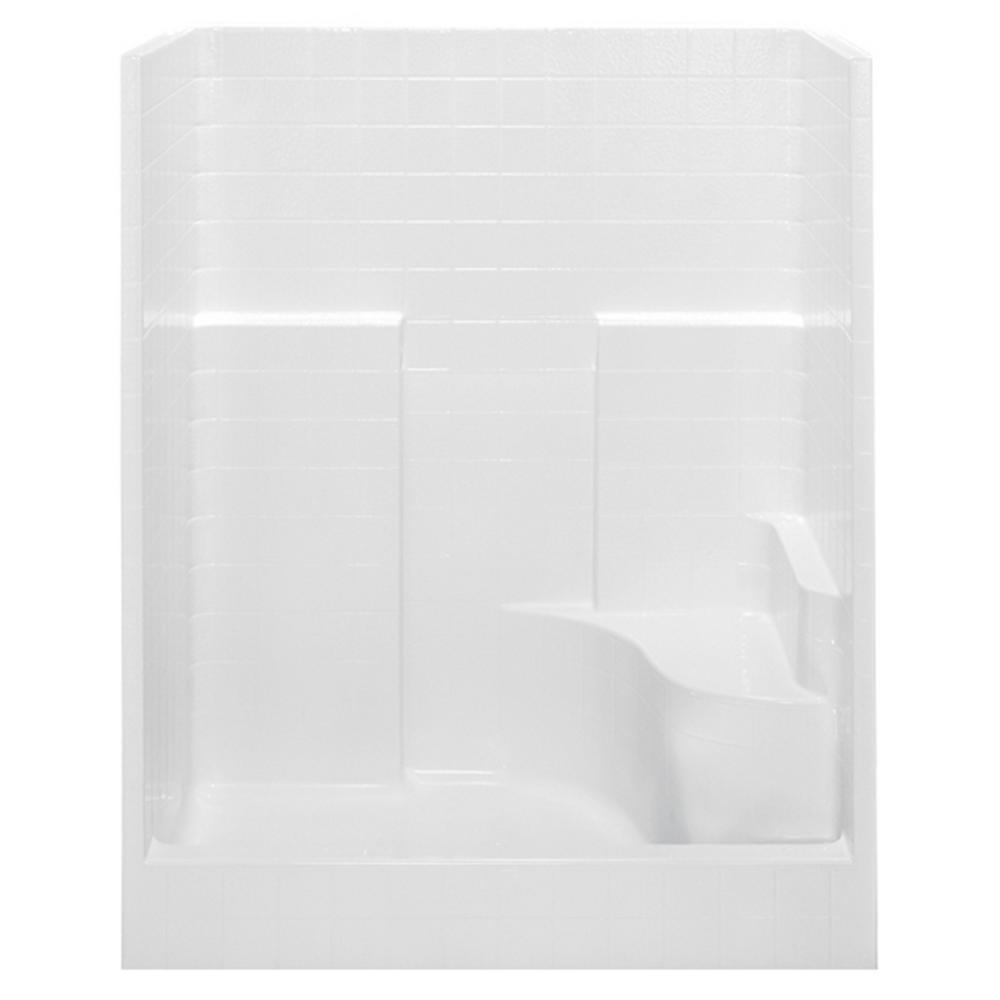 Aquatic Everyday 60 in. x 35 in. x 72 in. 1Piece Shower Stall with