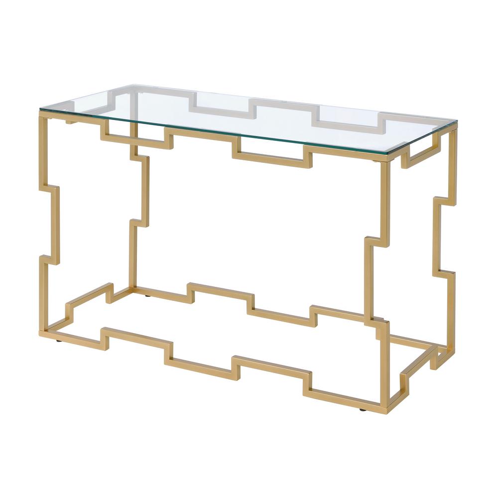 Glass Gold Console Tables Accent Tables The Home Depot