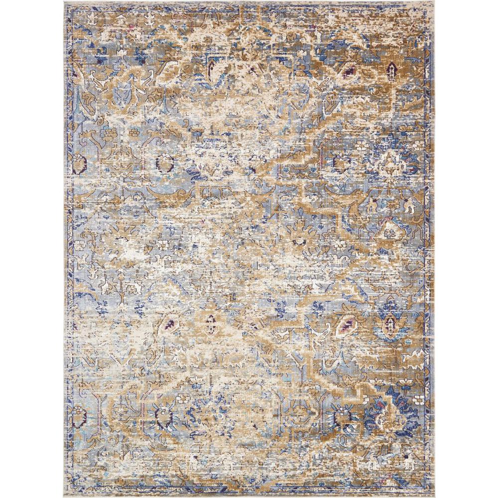 11 X 16 Medallion Dark Area Rugs The Home Depot Augustus Light Blue 10 6 X