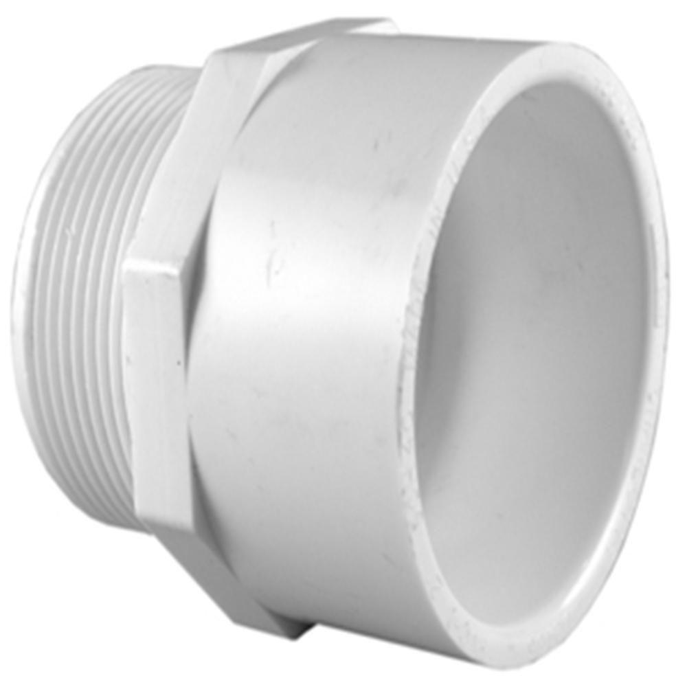Charlotte Pipe 1 12 In Pvc Sch 40 Mpt X S Male Adapter Pvc021091400hd The Home Depot 